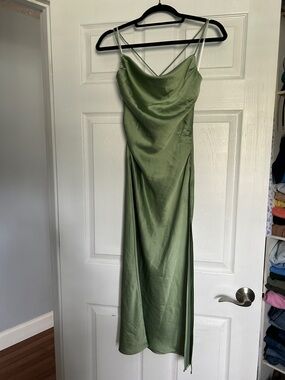 Olive Green Slip Dress - Women
